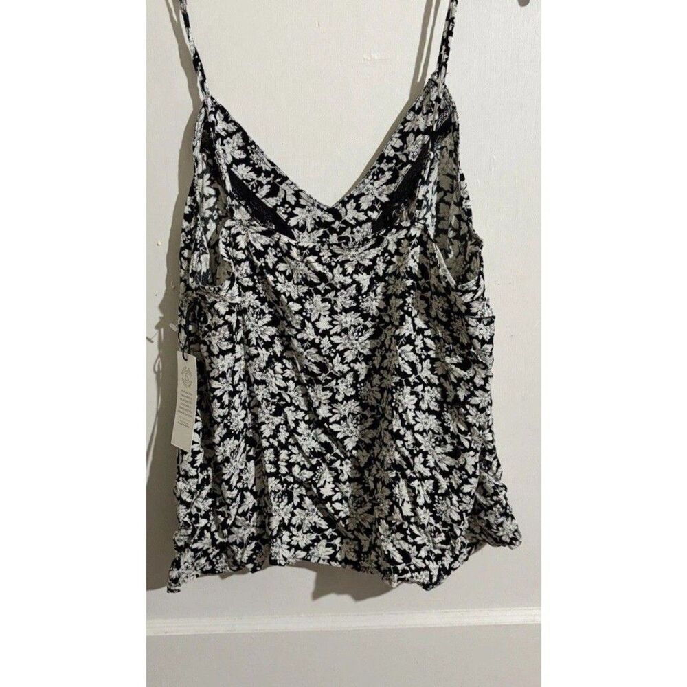 NWT  Treasure & Bond Floral Print V-Neck Cami Tank, Lace Trim, Adjustable Straps - Picture 9 of 12